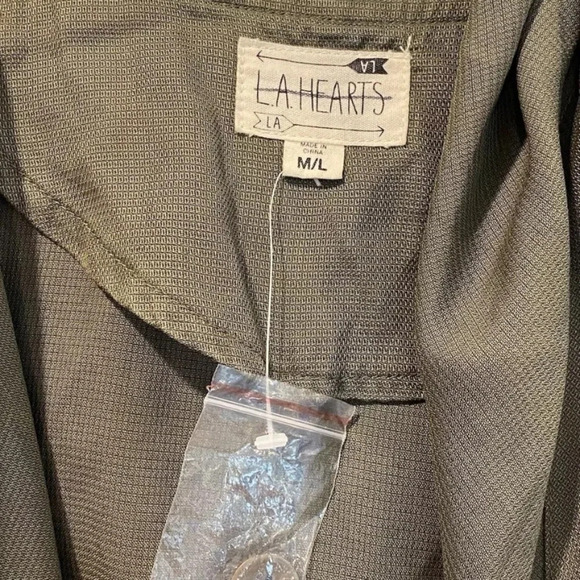 NWOT LA Hearts Green Hooded Utility Jacket Womens Size M/L (A) - Picture 3 of 5